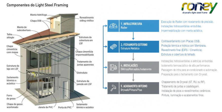 Cronograma de uma obra em Light Steel Frame